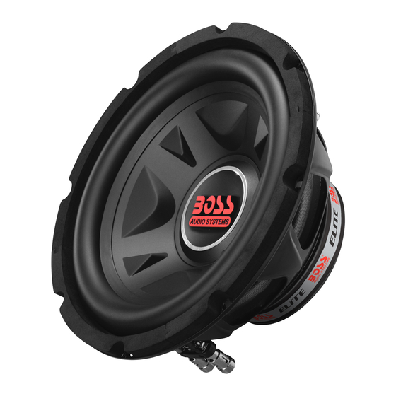 Boss Audio Systems Elite BE10D User Manual
