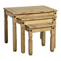 Seconique CORONA NEST OF TABLES Assembly Instructions, Care And Maintenance