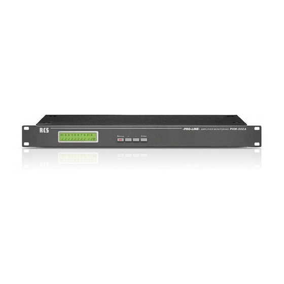 RCS AUDIO-SYSTEMS PHM-802 A Hardware Manuals
