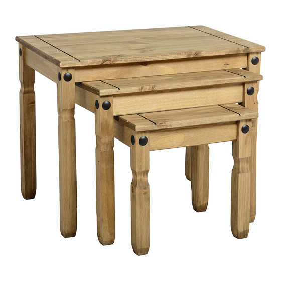 Seconique CORONA NEST OF TABLES Assembly Instructions Manual