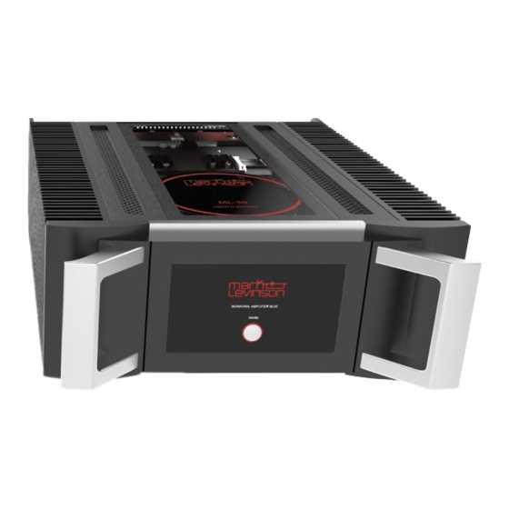Mark Levinson ML-50 Quick Start Manual