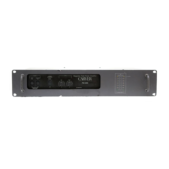 Carver PM-1200 Owner's Manual