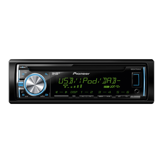 User Manuals: Pioneer DEH-X6600DAB Car CD Receiver