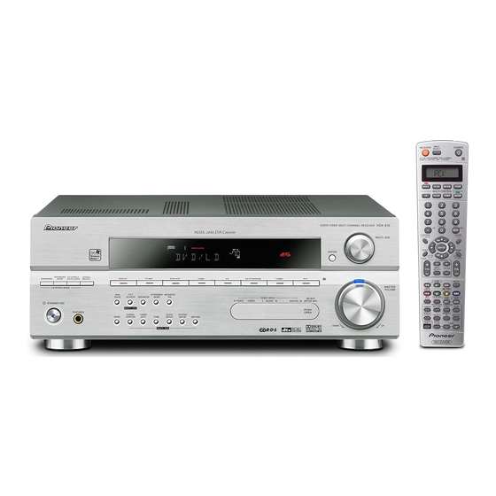 Pioneer VSX-815-S Operating Instructions Manual