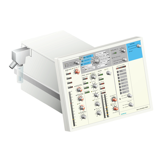 Siemens Servo Ventilator 300 Manuals