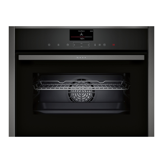 NEFF C17FS22 1 Series User Manual And Installation Instructions