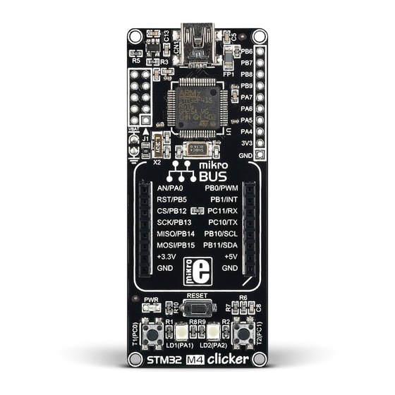 mikroElektronika clicker STM32 M4 Manual