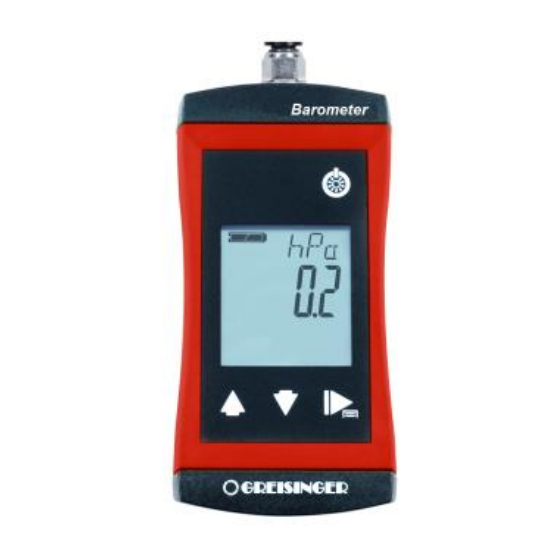 GHM GREISINGER G 1000 Series Quick Reference Manual