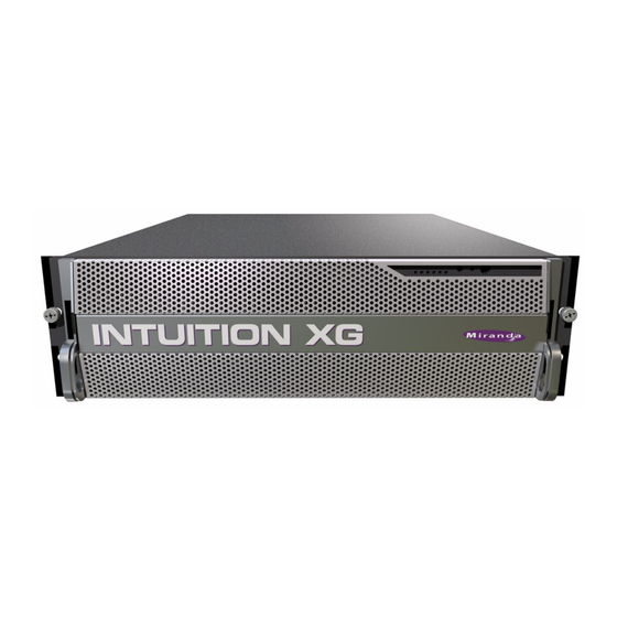 User Manuals: Miranda Intuition XG Configuration Guide