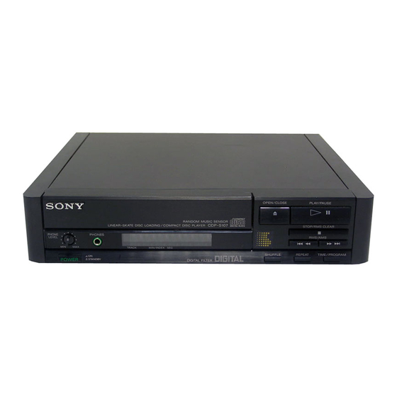 Sony CDP-S27 Service Manual
