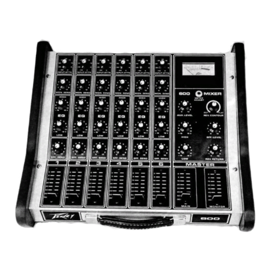 Peavey 600 Owner's Manual