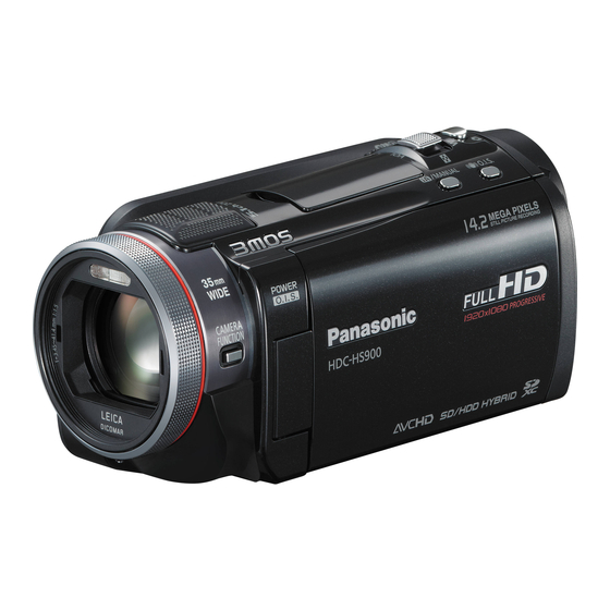 Panasonic HDC-SD909 Operating Instructions Manual