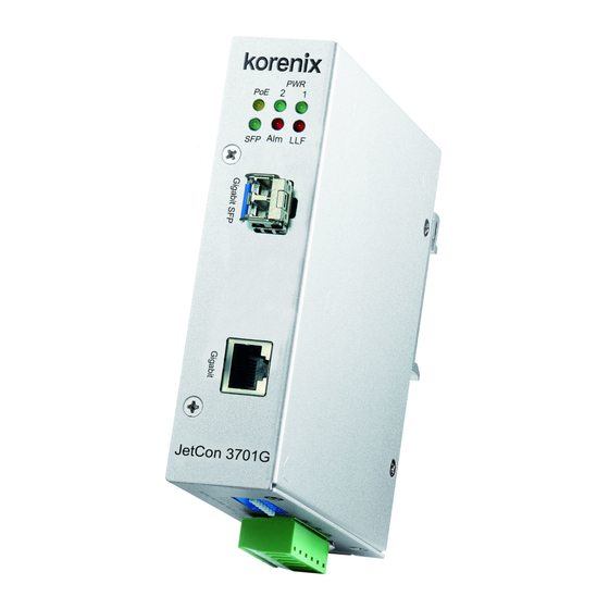 Korenix JetCon 3701G Quick Installation Manual