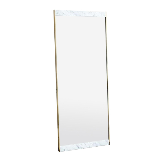 West Elm Marble + Brass Wall Mirror Mounting Instructions