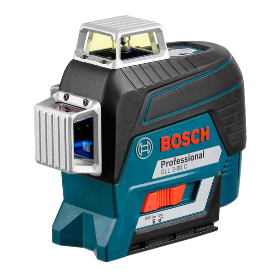 Bosch GLL Professional 3-80C Original Instructions Manual