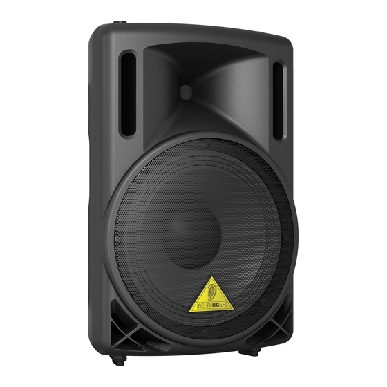 BEHRINGER EUROLIVE B212A SPEAKER SYSTEM USER MANUAL | ManualsLib