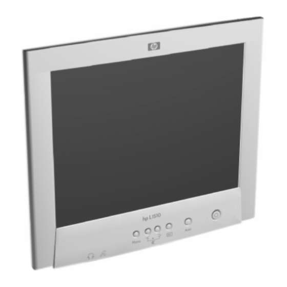 HP L1510 - 15 Inch LCD Monitor Installation Manual
