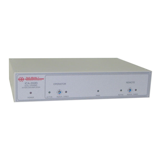 Tech Works ICA-202D Intercom Amplifier Manuals
