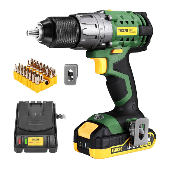 Teccpo TDCD03P Cordless Drill Set Manuals