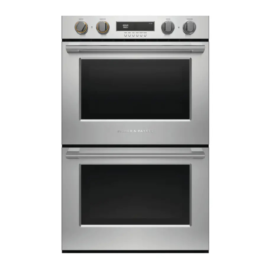 Fisher & Paykel WODV30 Quick Start Manual