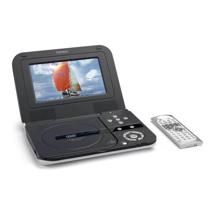 User Manuals: LENCO DVP-706 Portable DVD Player
