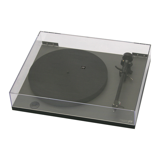 Rega P1 Quick Start Manual