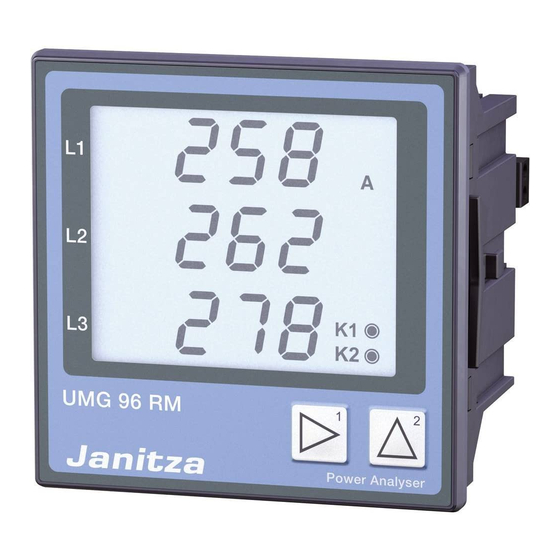 janitza UMG 96 RM-EL Operating Instructions And Technical Data