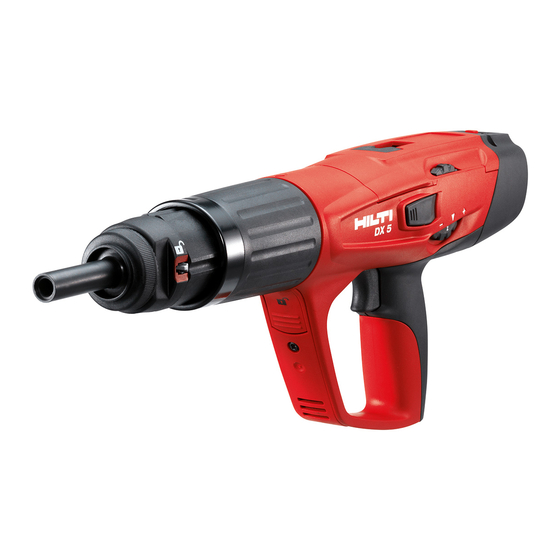 Hilti DX 5 Operating Instructions Manual