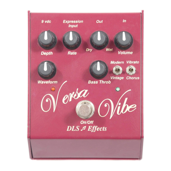 DLS Effects Versa Vibe Quick Start Manual