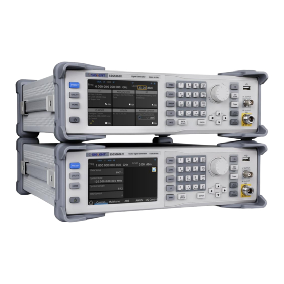 SIGLENT TECHNOLOGIES SSG5000 Series Quick Start Manual