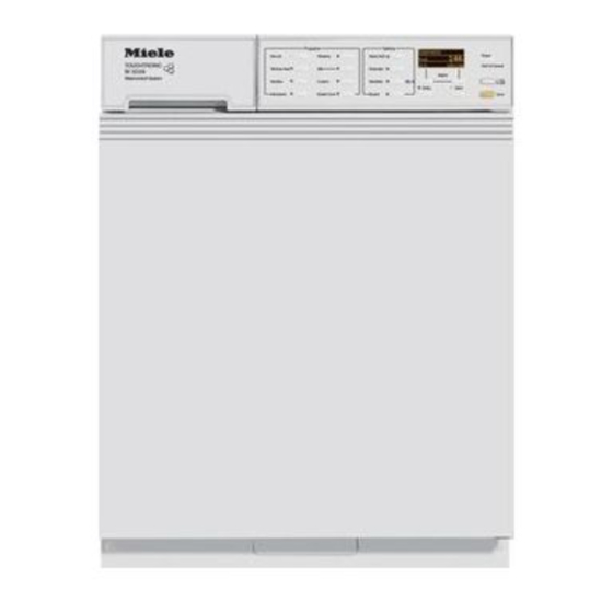 Miele TOUCHTRONIC W 3039 Operating And Installation Manual