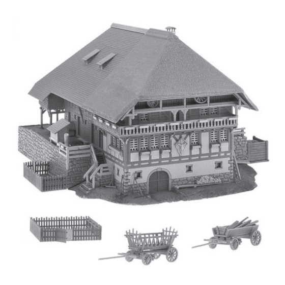 Faller Black Forest Farm With Straw Roof 232395 Assembly Instructions Manual