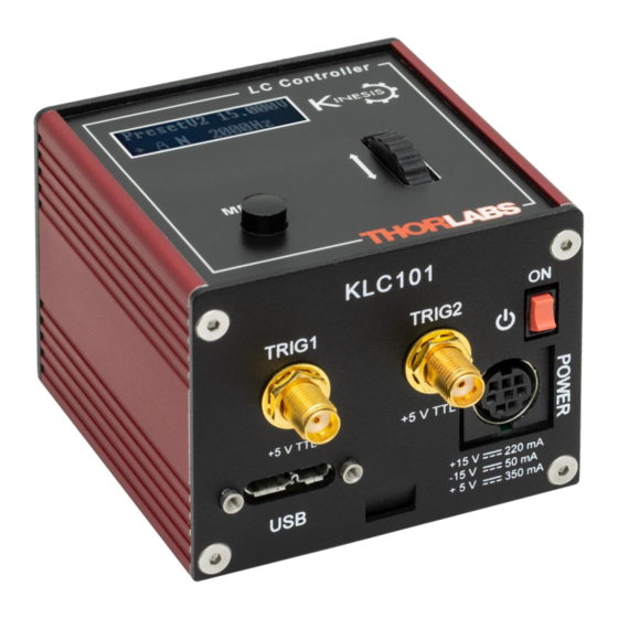 THORLABS K-Cube KLC101 User Manual