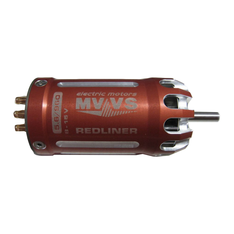 MVVS 5.6 / 690 GLIDER; 5.6 / 960 REDLINER - Electric Motors Manual