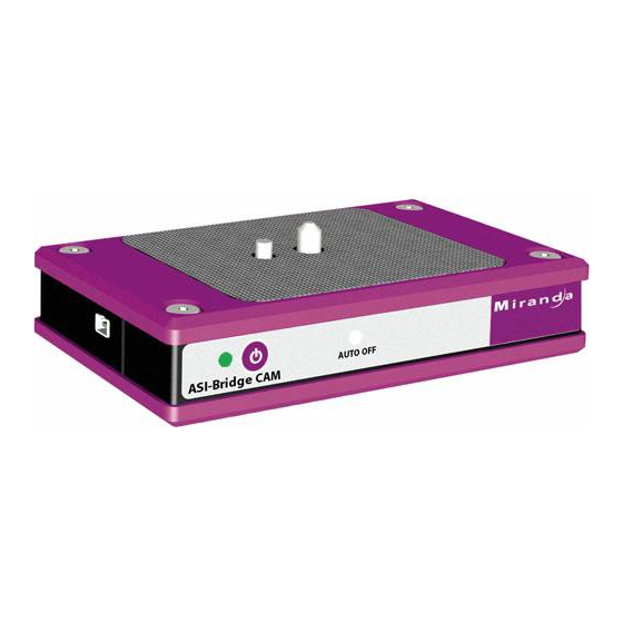 Miranda ASI-Bridge CAM Manual To Installation And Operation