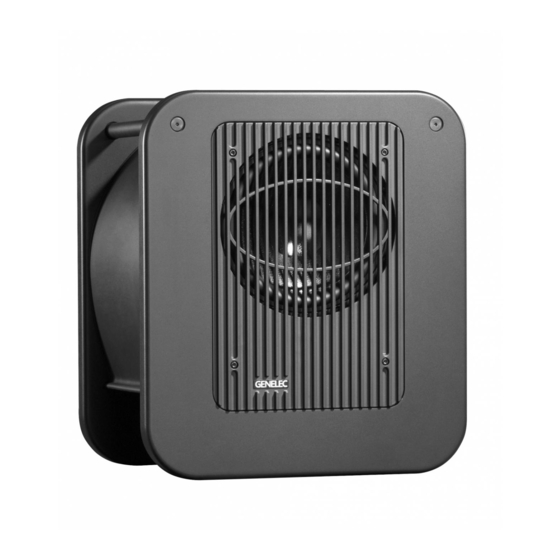 Genelec 7060A Quick Setup Manual