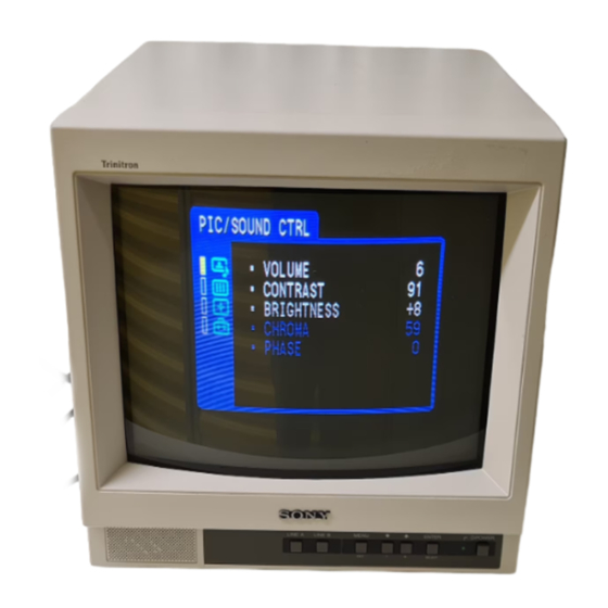 Sony Trinitron PVM-14L1MDE Instructions For Use Manual