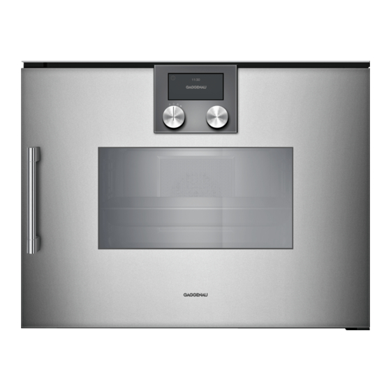 Gaggenau BSP2501.1 User Manual And Installation Instructions