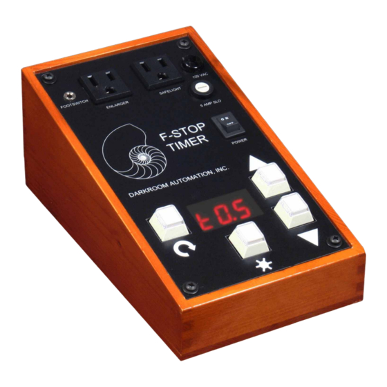 DARKROOM AUTOMATION F-STOP Instruction Manual