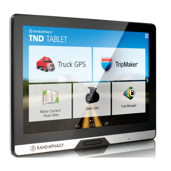 Rand McNally TND tablet Operation Manual
