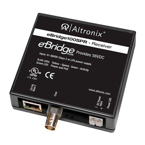 Altronix eBridge100SPR Installation Manual