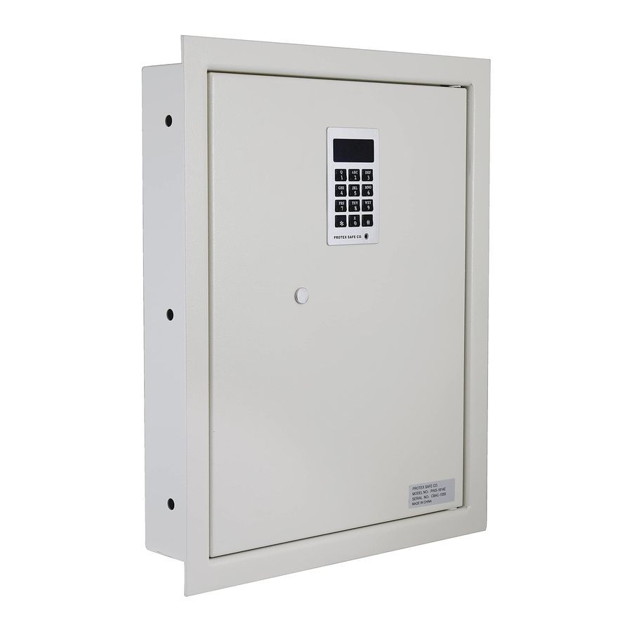 PROTEX SAFE PWS1814E Wall Safe Manual ManualsLib