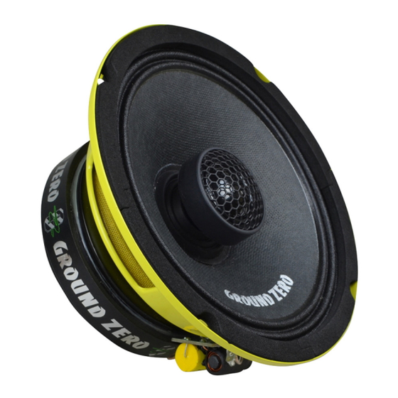 Ground Zero GZCF 6.5SPL Owner's Manual