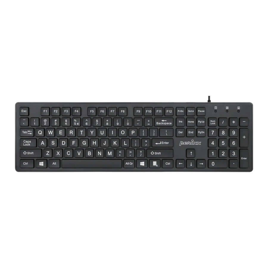 perixx PERIBOARD-117 - Membrane Keyboard Manual
