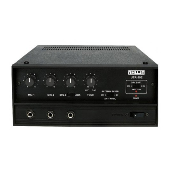 Ahuja UTR-30E Operation Manual