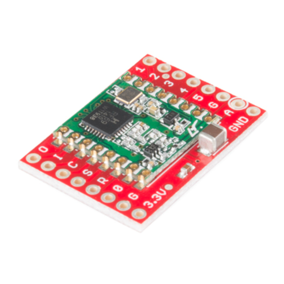 sparkfun RFM69HCW Hook-Up Manual