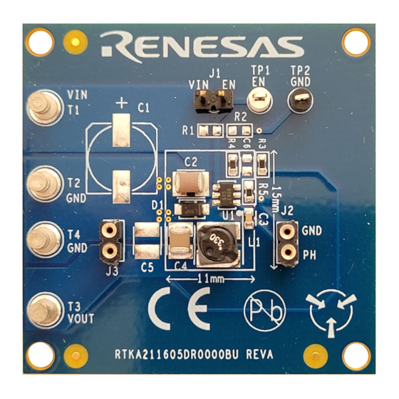 Renesas RTKA211605DR0000BU Manuals