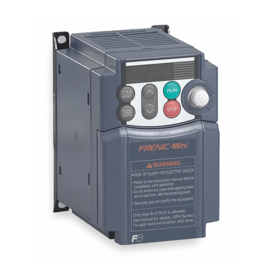 Fuji Electric FRN0001C2S-2A
FRN0002C2S-2A
FRN0004C2S-2A
FRN0006C2S-2A
FRN0010C2S-2A
FRN0012C2S-2A
FRN0020C2S-2A
FRN0025C2S-2A
FRN0033C2S-2A
FR Instruction Manual