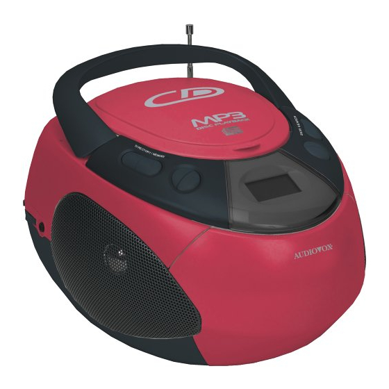 Audiovox CE249MP Operating Instructions
