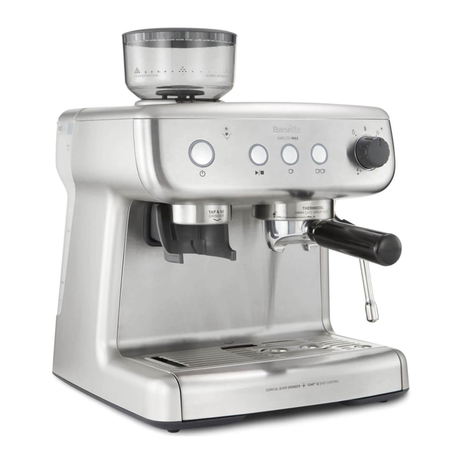Breville Barista Max, VCF126X - Espresso Machine With Integrated Grinder Manual